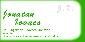 jonatan kovacs business card