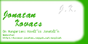 jonatan kovacs business card